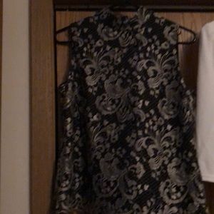 Black and cream lace camisole